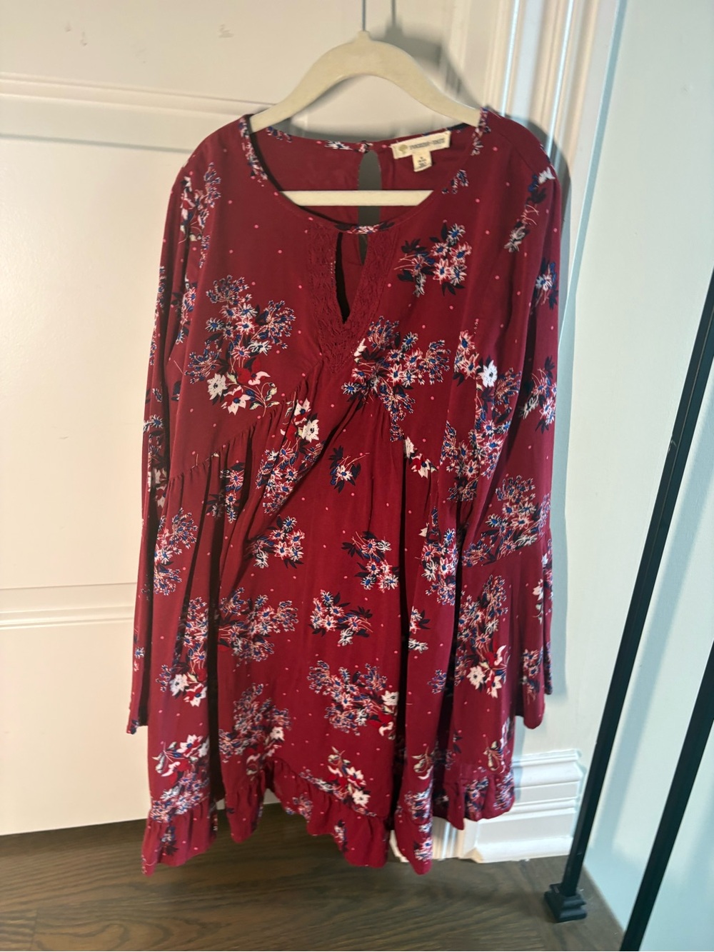 Tucker + Tate Burgundy Floral Girls' Tunic Dress